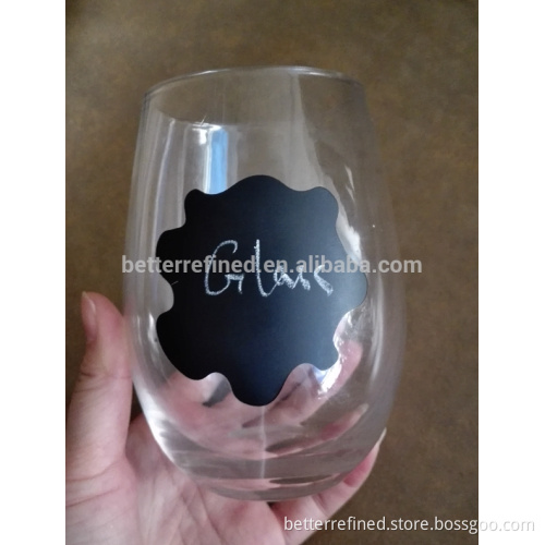 chalkboard stemless drinking glasses cup